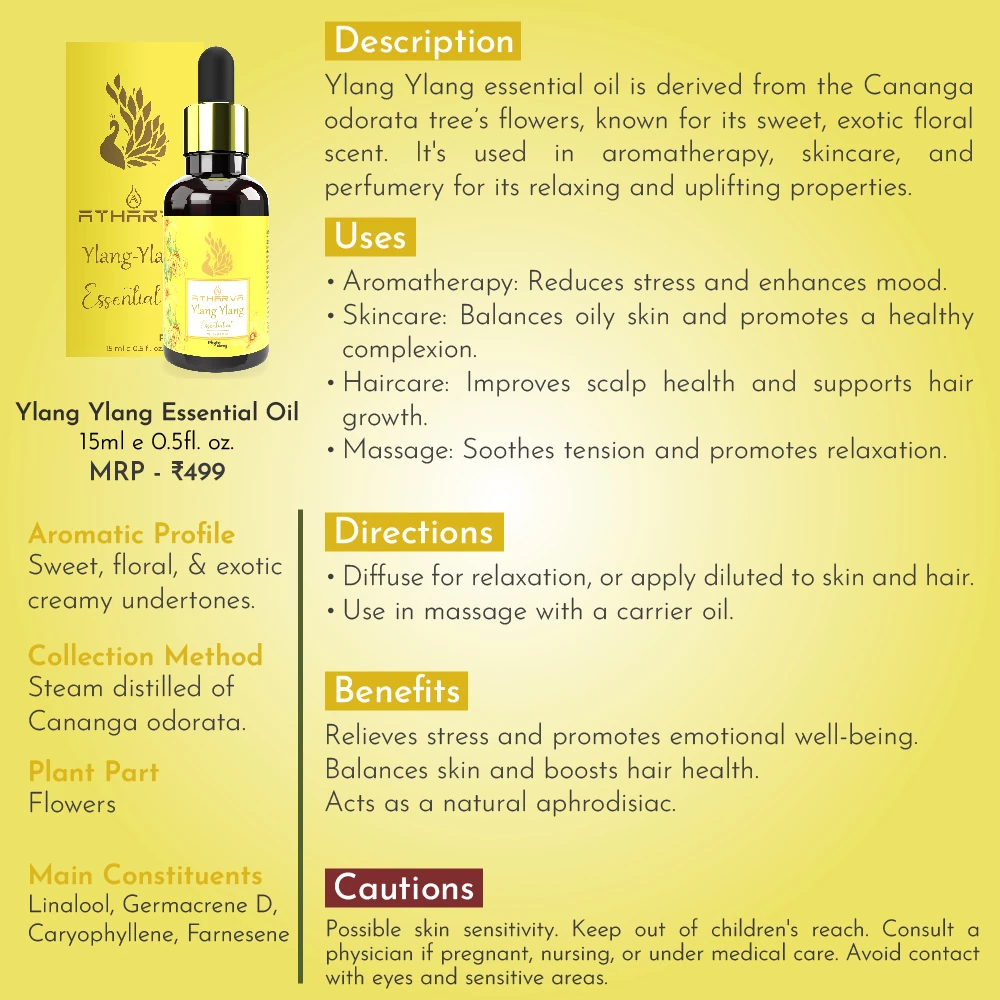 RBV B2B Atharva Ylang Ylang Essential Oil (15ml)-12 Pcs.